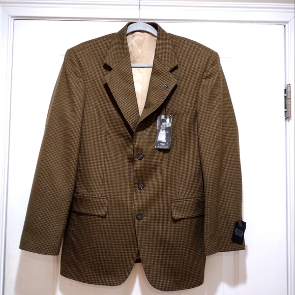 Haggar Black Label NWT Worsted Wool Three Button Blazer - Picture 1 of 8